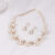Cross-border Bridal Large Pearl Rhinestone Necklace Earrings All-match Clavicle Chain Necklace Wedding Yarn Accessories 2139