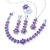 New long zircon flower jewelry suit necklace earrings ring bracelet girls jewelry suit in stock wholesale