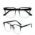 A Pair of PC Online Celebrity Transparent Glasses Box Myopia Men and Women Flat Light round Face Radiation-proof Slim Blue Eye F