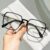 Square Blue Light Blocking Glasses Man And Women Black Oversized Optical Eyeglasses Vision Spectacles Big Frame Computer Eyewear