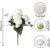 30cm Rose White Peony Artificial Flowers Bouquet 5 Big Head and 4 Bud Cheap Fake Flowers for Home Wedding Decoration Indoor