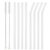 8Pcs Reusable Drinking Straw Colorful Glass Straws Eco-friendly High Borosilicate Glass Straw Glass Tube Party Bar Drinkware