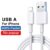 2.4A USB Cable for iPhone 14 13 12 11 Pro 7 8 Plus Max X Xr Fast Charging USB Data Sync Phone Charger Wire Cord