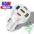 65W Fast Charging 5 Ports Car Charger Lighter QC 3.0 3USB+2PD Type C Phone Charger Power Adapter Auto Interior Accessories