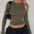 Long Sleeve T Shirt Women Autumn Winter Y2k Crop Top Casual Slim Fit Pullovers Solid O Neck T-shirts Streetwear Female Basic Tee