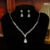1Set Bridal Necklace Earrings Water Drop-shaped Rhinestone Jewelry Style Sparkling Jewelry Set For Wedding Party Gift Creek