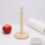 1pc Easy to Assemble Wooden Paper Towel Holder for Kitchen, Living Room, and Bedroom – Vertical Tissue Rack for Home Decoration