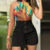 Y2K Solid Button Front Shorts Tie Waist Beach Summer High Waist Shorts Women’s Clothing