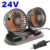 Car Fan 360┬░ Adjustable 3 Head Air Fan Automotive Electric Fan USB/12V/24V Fan 2 Speeds Car Silent Fan For Home Desk Office&Car