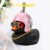 Car Duck With Helmet Broken Wind Pendant Small Yellow Duck Road Bike Motor Helmet Riding Cycling Accessories Without Lights