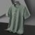 New Summer Waffle Round Neck Short Sleeved T-shirt for Men’s Short Sleeved Top