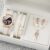 4pcs/set Women’s Shiny Rhinestone Quartz Watch Analog PU Leather Wrist Watch & Faux Pearl Jewelry Set, Gift For Mom Her