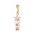 Faux Fake Belly Piercing Butterfly Leaves Dangling Long Fake Belly Button Pircing Clip On Umbilical Navel Cartilage Earring Clip