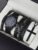 6pcs_Set Fashionable Pu Leather ‘8’ Shape Beaded Bracelet With Mechanical Watch, Cross Pendant Necklace For Men, Black-Colored