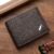 Men’s Short Frosted Leather Wallet, Multi-Slot Coin Pocket Photo Holder Small Men’s Wallet