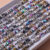 10Pcs Chain Stainless Steel Couple Rings Punk Hip-Hop Water Diamond Inlay Mixed Styles Rings Trend Finger Accessories Jewelry