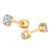1Pair Stainless Steel Crystals Stud Earrings For Men Women Not Fade Ear Rings Jewelry