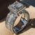 Shiny Halo Ring Inlaid Square Cut Shiny Zircon Elegant Wedding Engagement Promise Ring For Women & Girls Valentine’s Day Jewelry
