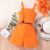 2024 Girls Set 7 8 9 10 11 12 Years Old Summer Minimalist Sleeveless Strap + Shorts Suit Casual Teen Outfit Kids Girl Clothes