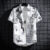 Men’s Printed Shirt Seaside Vacation Casual Top Large Size Oversized Beach Clothing