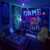 1pc Game party fluorescent tapestry, ultraviolet black light tapestry, room dormitory home decoration wall hanging