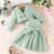 2 Pieces/suit Newborn Girl 6 Months -4 Years Long Sleeve Top Sling dress Princess Dress Costume Baby suit