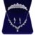 Itacazzo Bridal Headwear Fashion Jewelry Set Crown Necklace Earrings 4 Pcs Suitable For Women’s Wedding and Birthday Parties