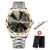 BINBOND Men Watch Stainless Steel Top Quailty Luxury Push Button Hidden Clasp Waterproof Luminous Date Week Sport Wrist Watches