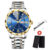 BINBOND Men Watch Stainless Steel Top Quailty Luxury Push Button Hidden Clasp Waterproof Luminous Date Week Sport Wrist Watches