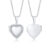 Vnox Monogram Floral Oval Heart Locket Pendant Necklaces for Women Men, Stainless Steel Photo Frame Promise Love Keepsake Collar