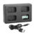 NP-FW50 NPFW50 Battery Charger 3 Slot Charger for Sony Alpha ZV-E10 A6400 A6500 A6300 A6000 A7 A7R A7RII A7II A7SII A7S A7RII