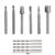 11PCS HSS Rotary Drill Bits Multi Tool Burr Routing Router Mill Cutter Attachment Compatible High Speed Steel Bits for Dremel