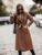 Minimalist double breasted long sleeved lapel button down woolen jacket for women  Korean design fashionable and personalized