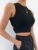 Sexy backless women tank top bandage slim crop top summer 2024 casual streetwear tops solid cotton soft criss cross top