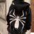 Women Y2k Streetwear Spider Print Sweatshirt Hoodies Autumn Punk Style Graphic Oversized Pullover Hip Hop Zip Up Jacket Coats