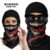 3D Funny Mask Motorcycle Face Cover Ski Mask Joker Skull Balaclava Headgear Outdoor Hiking Camping Neck Gaiter Bandana Scarf Men