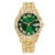 Fashion Business Diamond-Studded Men’s And Women’s Watches Roman Scale Calendar Hip Hop Watch Gold Green Full Diamond Watch
