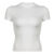 CIBBAR Basic Solid Crop Top Short Sleeve Crewneck Skinny T-shirt Summer Casual Tee for Women y2k Vintage Top Harajuku Streetwear