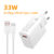 USB Charger 33W Fast Charging EU/US Plug Wall Charger 6A Type C Cable For Xiaomi Redmi K30 K40 iPhone Quick Charge Phone Adapter