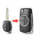 KEYYOU Modified Flip Folding Car Remote Key Case Shell For SUZUKI SWIFT SX4 VITARA ALTO IGNIS JIMNY Splash 2 Buttons Metal Ring