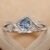 Huitan 2022 Modern Design Women’s Wedding Rings Charming Blue Cubic Zirconia High Quality Silver Color Ring Engagement Jewelry
