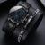 2PCS/Set Men Business Watch Casual Leather Band Analog Quartz Watches Bracelet Set