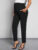 Women’s black Maternity Pants Activewear Jogger Track Cuff Sweatpants Over The Belly Stretchy Pregnancy Pants for work lounge