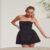 2024 Summer Sexy Off Shoulder Mini Dress Backless Slimming Fashionable Middle Waisted Short A- line Frock Jioning Party Club