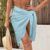 Women’s Dress 2024 Summer Fashion Versatile Mesh Shawl Cover Up Sexy See Through Solid Colour Tie Swimsuit Cover Up Skirt