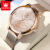 OLEVS Women Watches Japanese Quartz Waterproof Wristwatch Stainless Steel Strap Fashion Dress Luminous Diamond Face Lady Watch