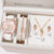 5PCS/Set White Women Watch Silver Rose Gold Roman Scale Dial Wristwatch Leather Strap Quartz Watch Jewelry Set Gift For Her