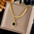DIEYURO 316L Stainless Steel Roman Numeral Dial Pendant Necklace For Women New Trend Girls 2-Chain Choker Birthday Jewelry Gifts