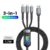 3-in-1 100W 5A Fast Charging USB To Type-C Micro Fast Charger Cable For iPhone 14 13 Samsung Xiaomi Huawei iPhone 14 13
