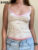 IAMSURE Sweet Patchwork Lace Trim Floral Camis Top Sexy Slim V-Neck Sleeveless Tank Tops Women 2024 Summer Fashion Streetwear